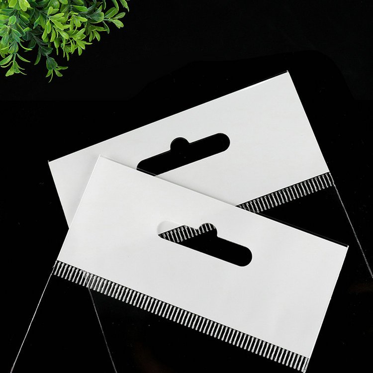 Wholesale Self Adhesive Customized Transparent Hair Extension OPP Plastic Packing Bag With Header Printed Gift OPP Bag
