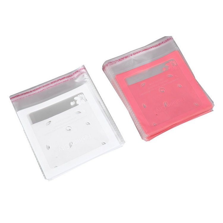 Wholesale Self Adhesive Customized Transparent Hair Extension OPP Plastic Packing Bag With Header Printed Gift OPP Bag