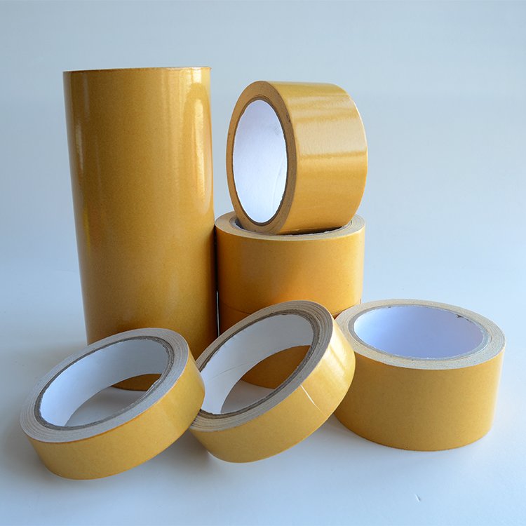 Hot melt waterproof yellow self adhesive double sided cloth splice carpet bonding seaming fixing tape with free sample