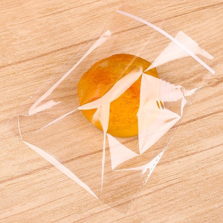 Clear Custom Logo Printing Translucent Plastic Cookie Packaging Bag Wrapper OPP Self Adhesive Bags