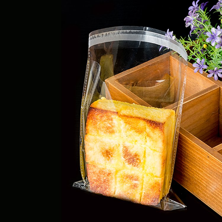 Clear Custom Logo Printing Translucent Plastic Cookie Packaging Bag Wrapper OPP Self Adhesive Bags