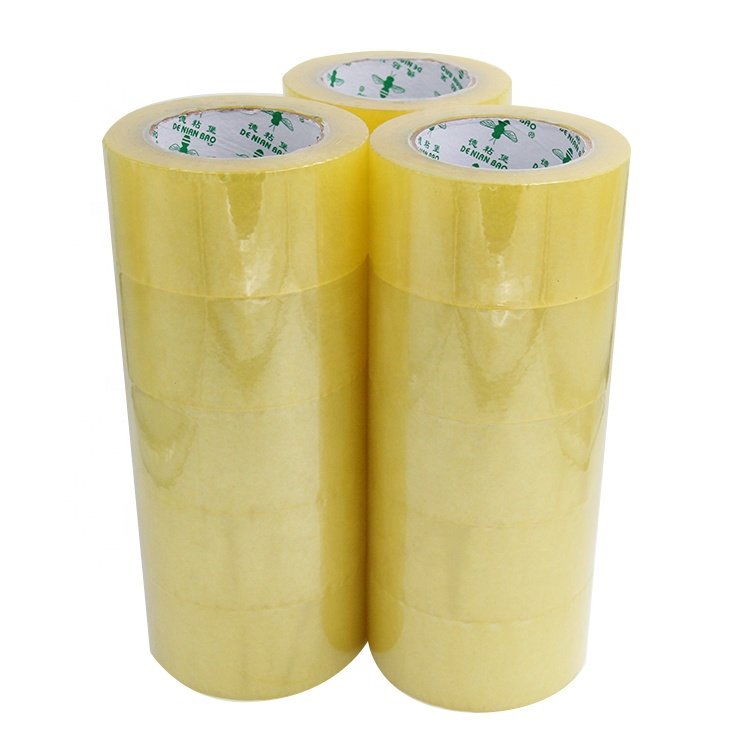 OEM Custom Logo Brand Waterproof Box BOPP Packing Adhesive Tape Transparent Acrylic 3mm Clear Bopp Tape Jumbo Roll Hot Melt 45mm