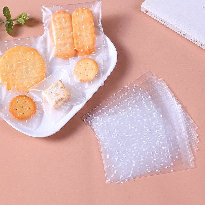 100 Counts White Polka Dot Individual Cookie Bags for Gift Giving