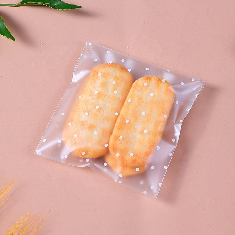100 Counts White Polka Dot Individual Cookie Bags for Gift Giving