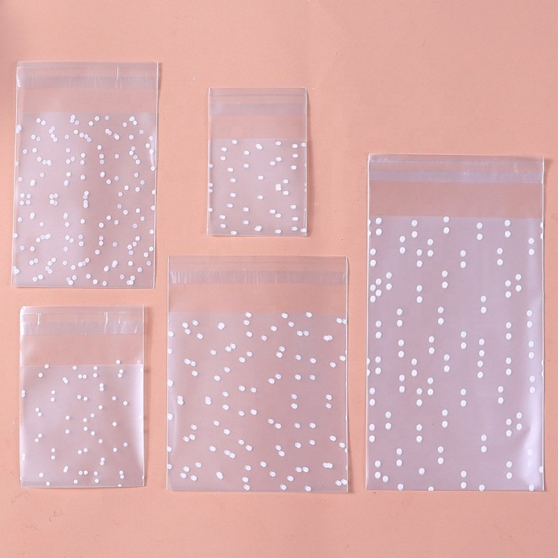 100 Counts White Polka Dot Individual Cookie Bags for Gift Giving