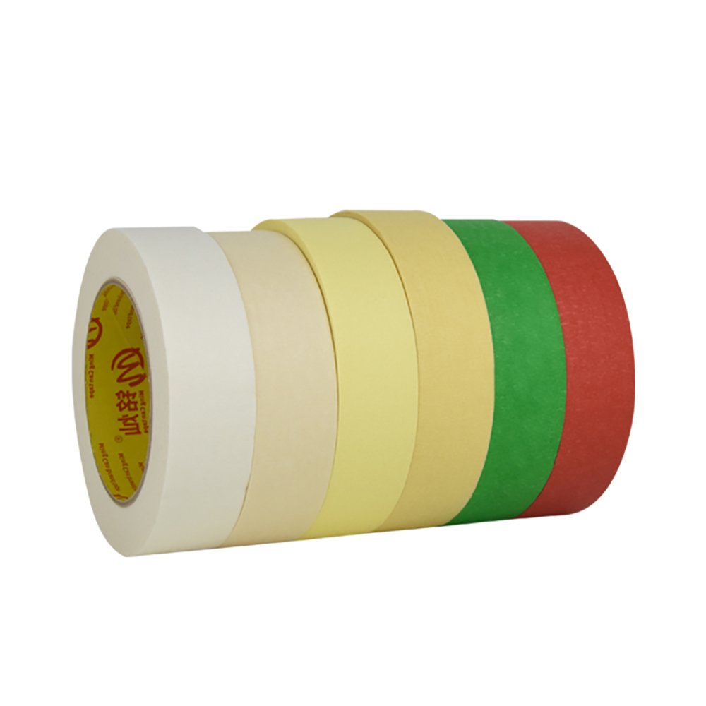 Crepe Paper Adhesive Waterproof Colorful Masking Tape 2 Inches Crepe Paper Painters Masking Tape For Wood Painting