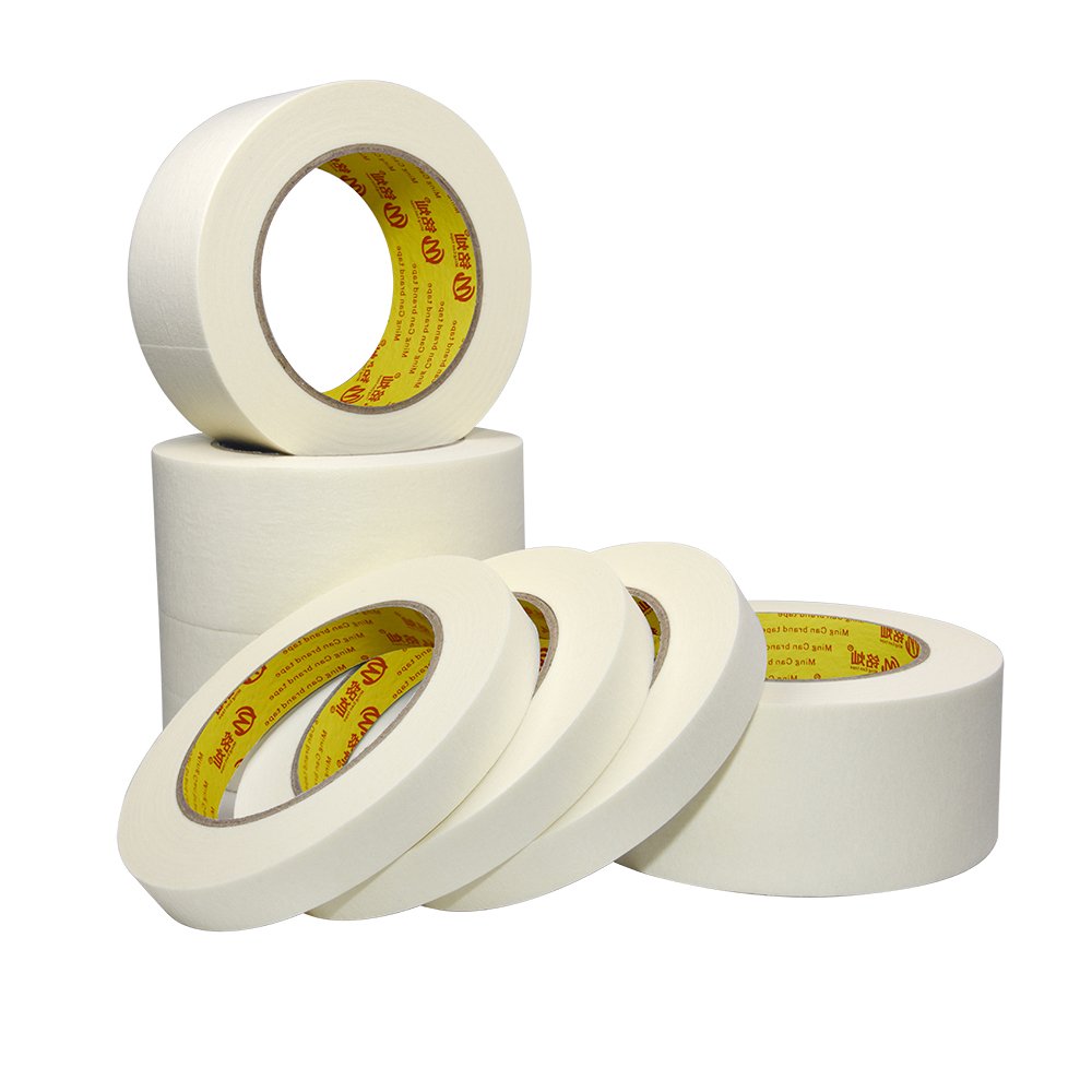 Crepe Paper Adhesive Waterproof Colorful Masking Tape 2 Inches Crepe Paper Painters Masking Tape For Wood Painting