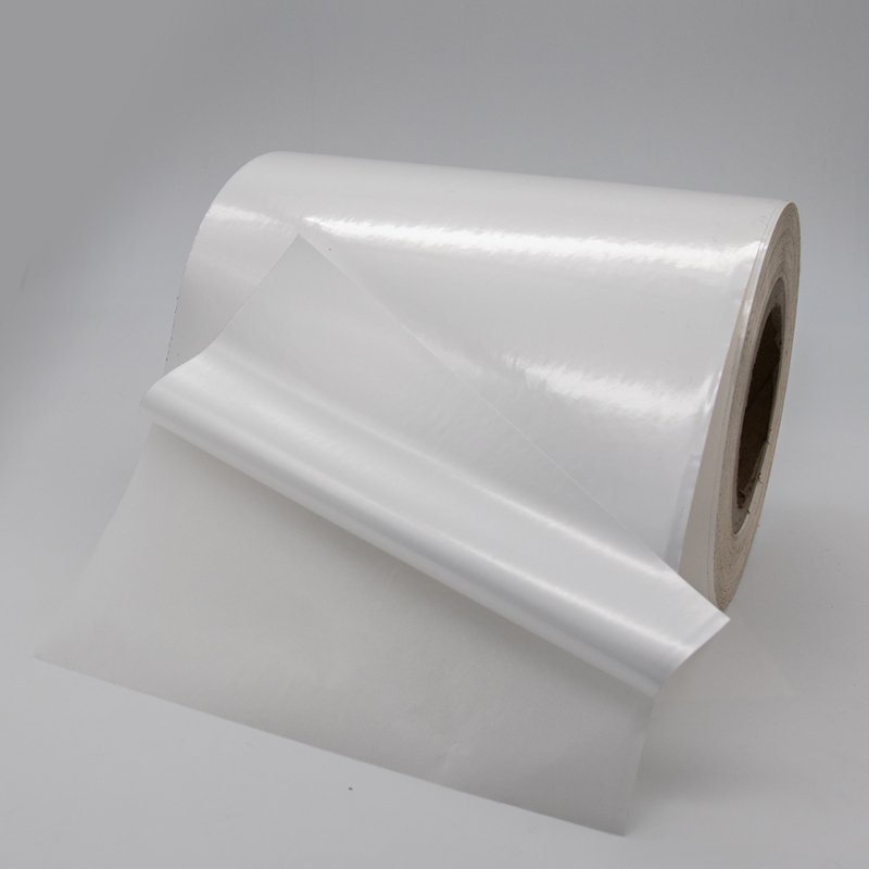 Wholesale Self adhesive 60mic Pearly PP/75mic Synthetic PP/50mic Transparent PP Film Sticker For Label Clear Vinyl adhesive Roll