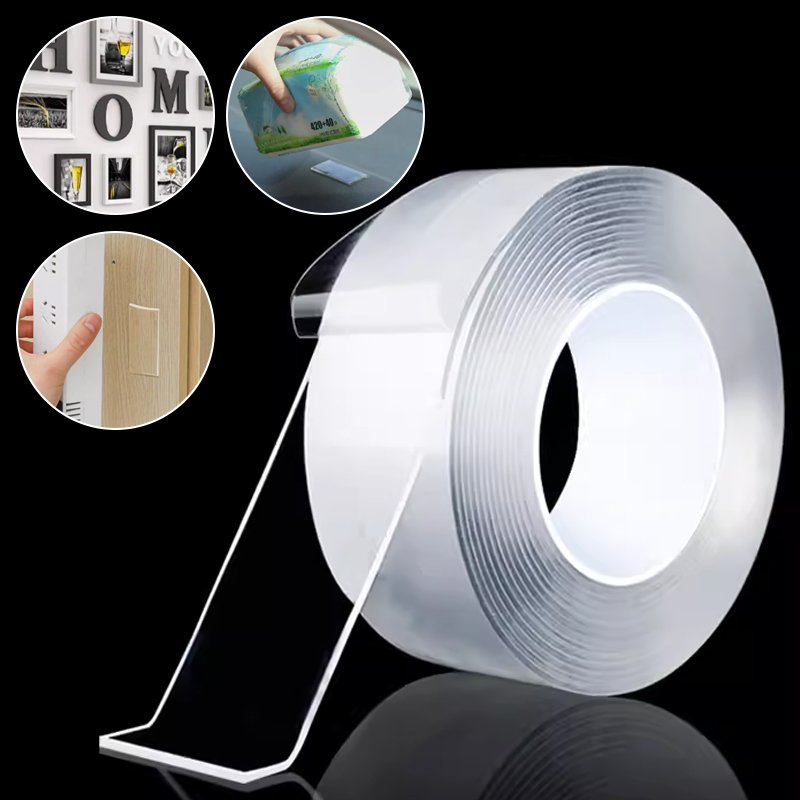 Strong Viscosity Removable Double Sided Washable Adhesive Tape Nano Tape Strips Transparent Gel Nano Tape
