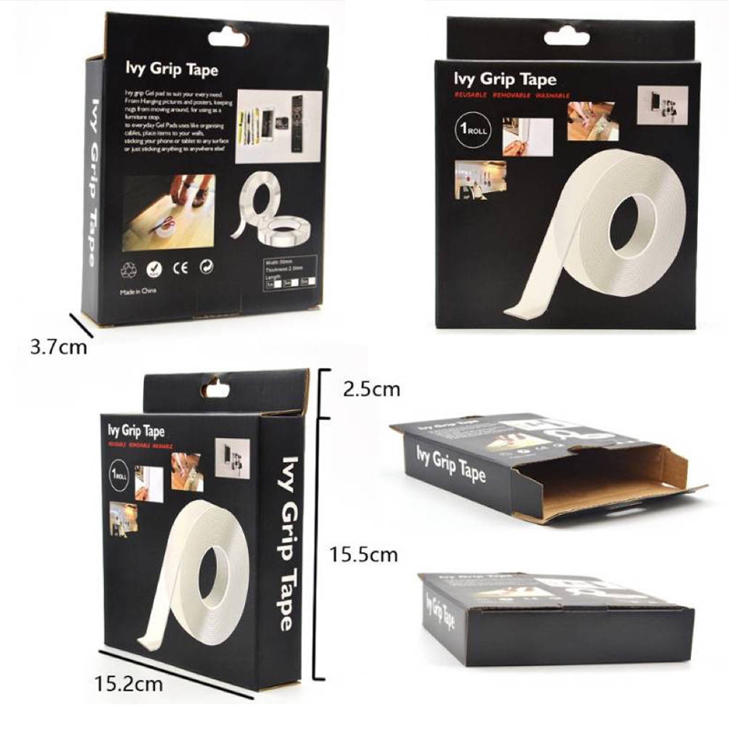 Strong Viscosity Removable Double Sided Washable Adhesive Tape Nano Tape Strips Transparent Gel Nano Tape