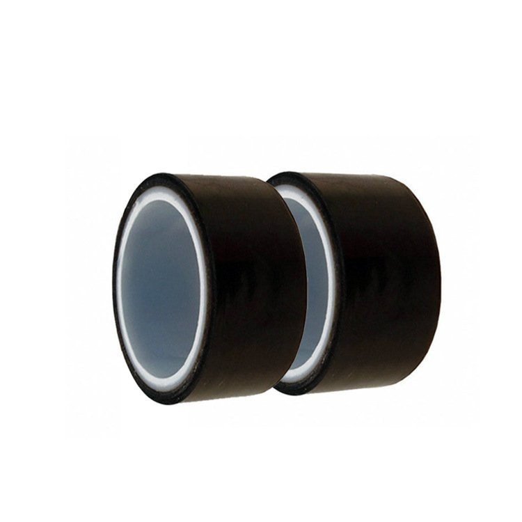 high temperature polyester film tapes single sided black pet masking shading acrylic adhesive tape
