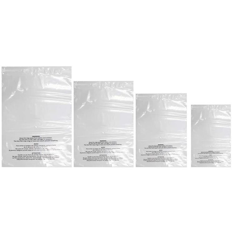 4x6,5x6,6x9,8x10 inches Plastic Self Sealing Clear Poly Bags With Suffocation Warning Strong Adhesive PP Packaging Bags