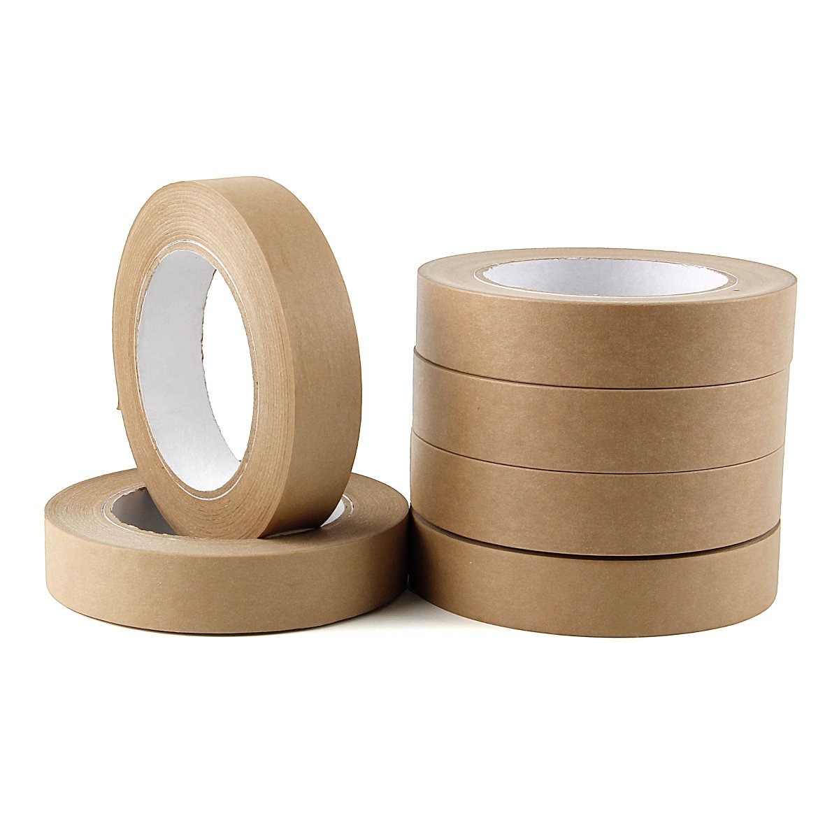 Biodegradable Non-Coated Surface Self Adhesive Easy Tear Brown Writable Kraft Paper Tape For Packing Sealing