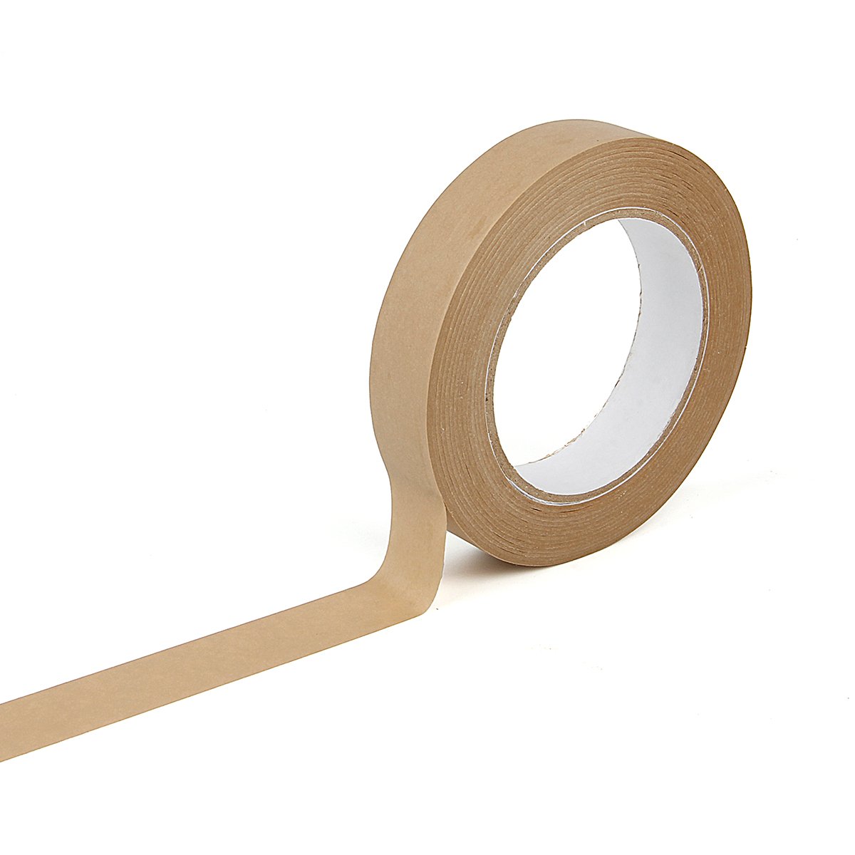 Biodegradable Non-Coated Surface Self Adhesive Easy Tear Brown Writable Kraft Paper Tape For Packing Sealing