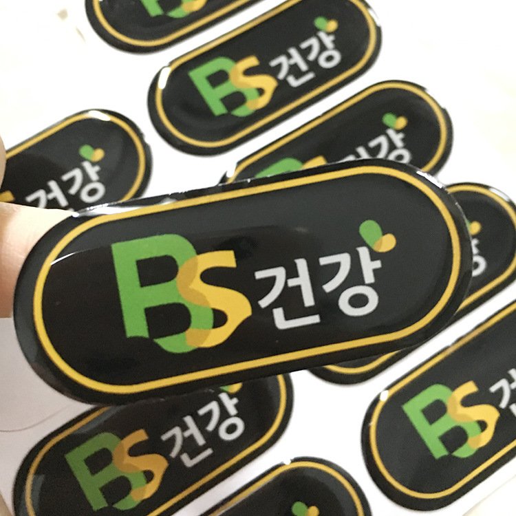 Custom Adhesive Business Logo Printing Clear Resin Sticker Polyurethane Crystal Dome Gel 3D Custom Epoxy Sticker