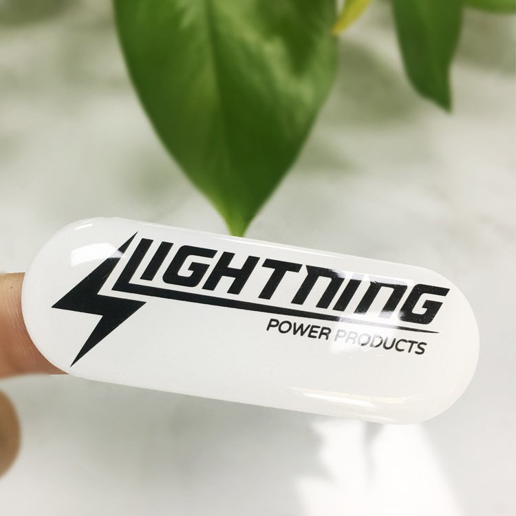 Custom Adhesive Business Logo Printing Clear Resin Sticker Polyurethane Crystal Dome Gel 3D Custom Epoxy Sticker