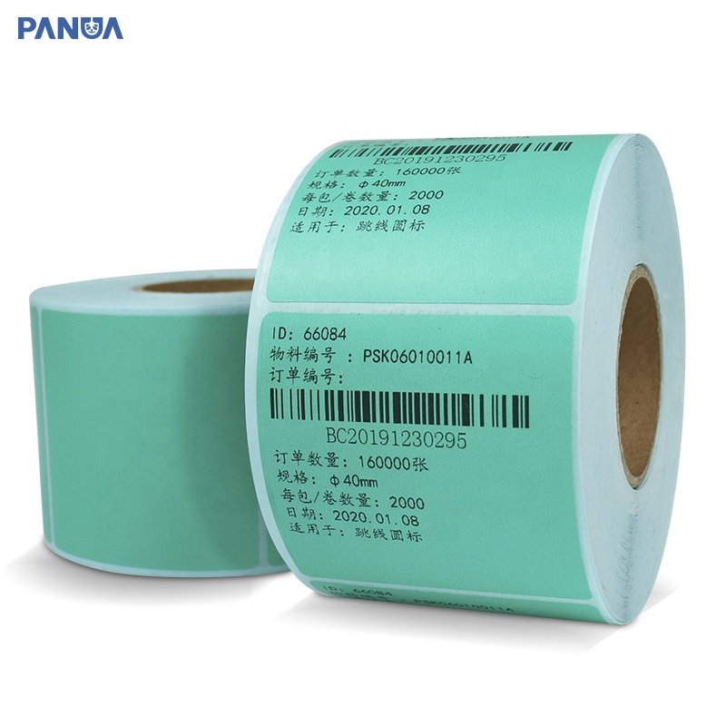 China manufacturing custom size Thermal Transfer label waterproof adhesive vinyl heat sensitive material 3d label sticker rolls