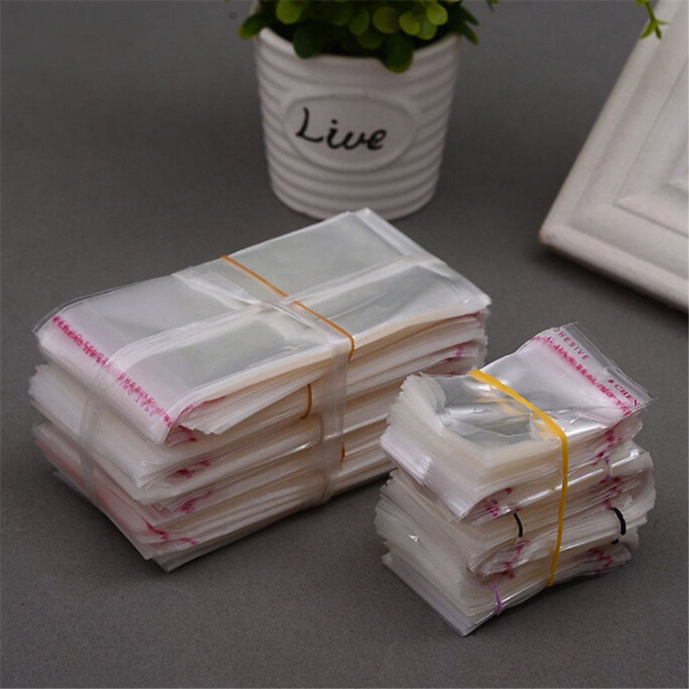 Low Moq Products Goods Factory Price Customized Packaging Transparent Clear Opp Plastic Bags With Self Adhesive