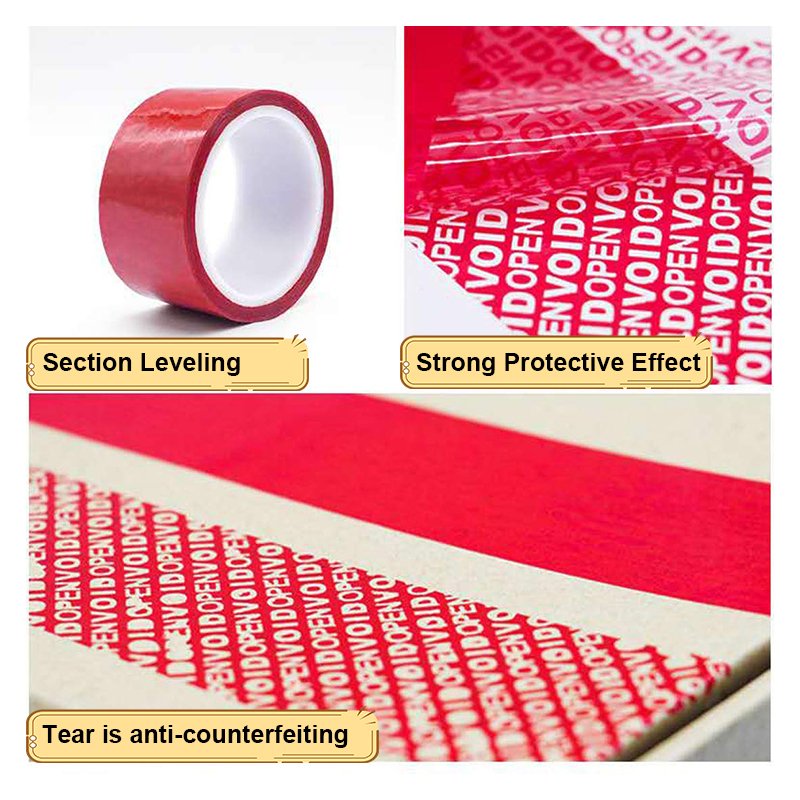Seal Anti-Forgery Sealing Security Bag Adhesive Packing Box Custom Printed Transfer Tamper Evident Void Tape