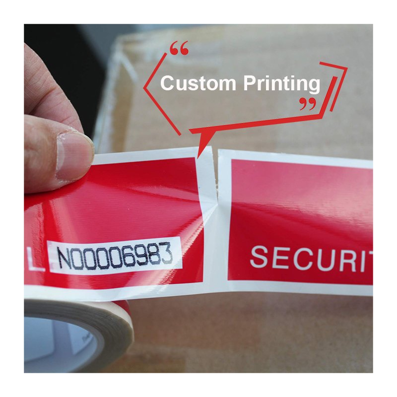 Seal Anti-Forgery Sealing Security Bag Adhesive Packing Box Custom Printed Transfer Tamper Evident Void Tape