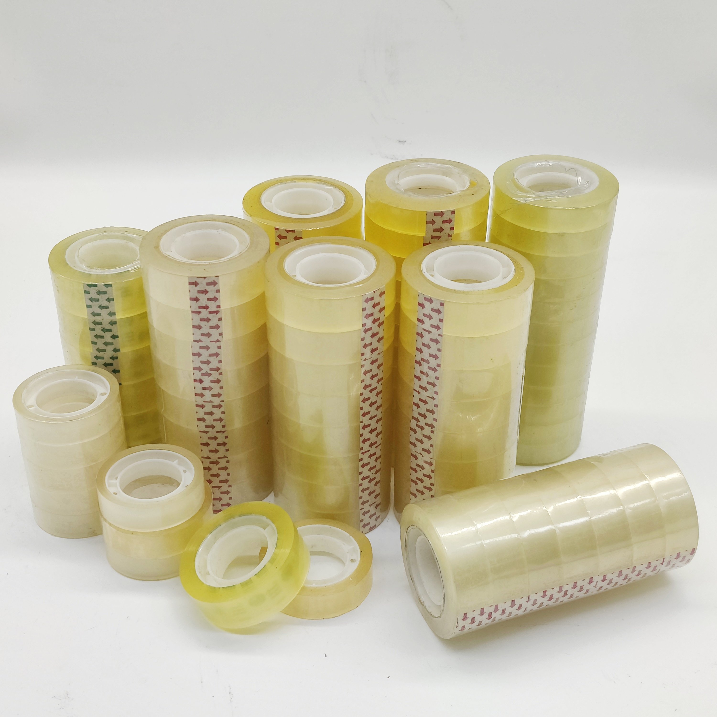 Use BOPP Stationary Tape Waterproof Acrylic ISO Adhesive Sticker Gold China Supplier Yellowish School and Office No Printing