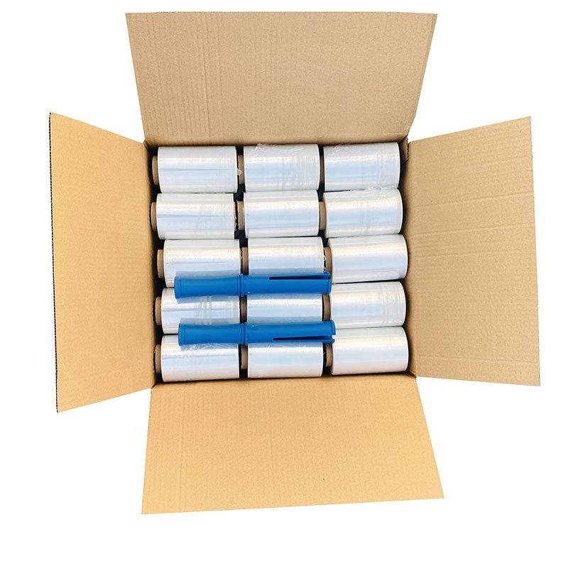 Mini Clear Shrink Wrap 5" 1000 Ft 80 Gauge Industrial Stretch Plastic Wrap for Moving Wrapping Plastic Roll