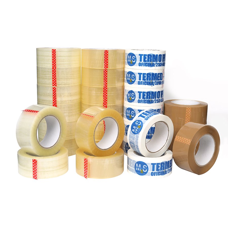 Clear white gold packing raw material of tacky gum bopp adhesive tape