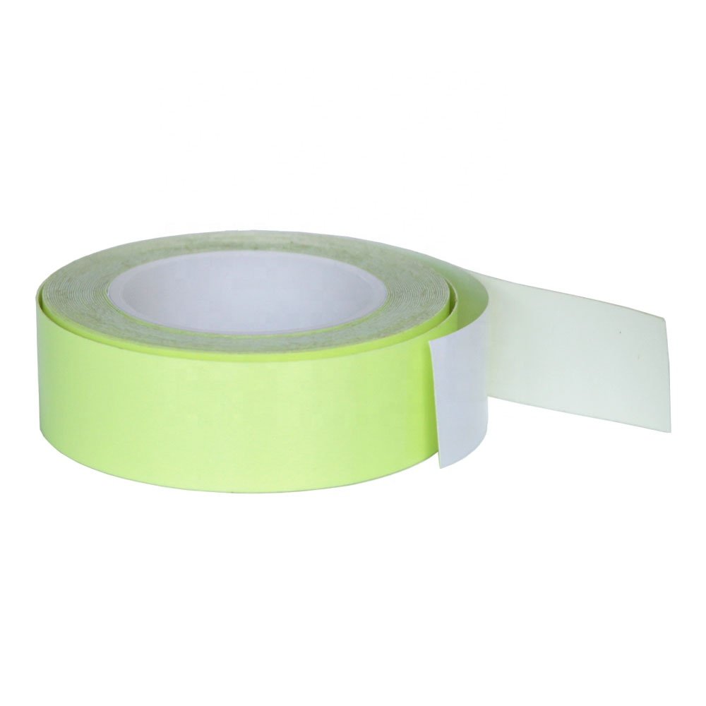 2- Hot Selling Recyclable Glow in the Dark Night Waterproof PVC and PET Base Fluorescent Luminous Self Adhesive Tape