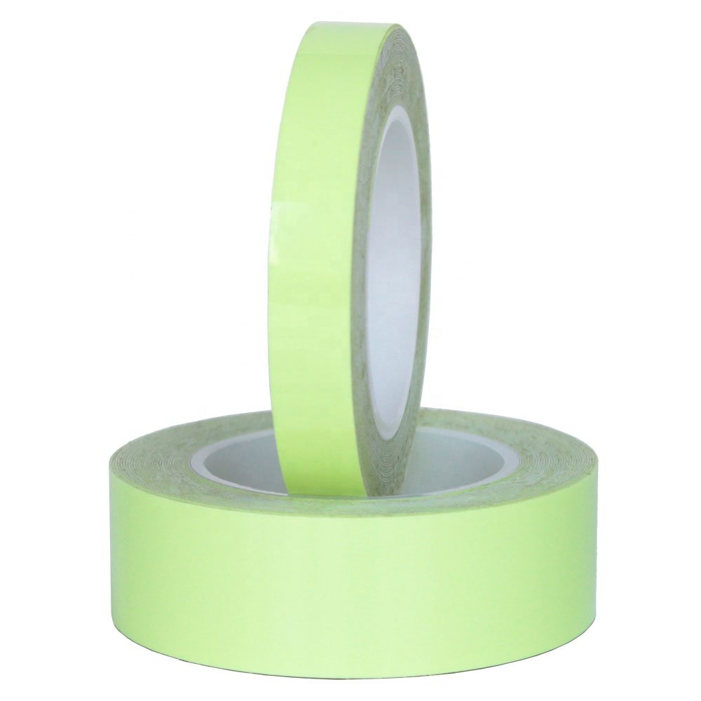 2- Hot Selling Recyclable Glow in the Dark Night Waterproof PVC and PET Base Fluorescent Luminous Self Adhesive Tape