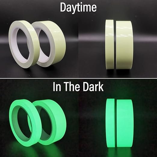 2- Hot Selling Recyclable Glow in the Dark Night Waterproof PVC and PET Base Fluorescent Luminous Self Adhesive Tape