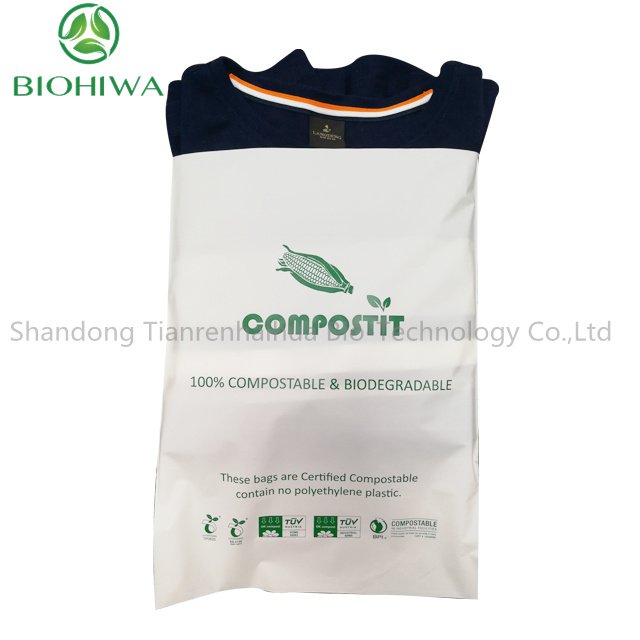 Custom Logo Biodegradable Clothing Apparel Bag Clear Sealer Self Adhesive Packaging Bags Compostable Garment Bag For Clothing