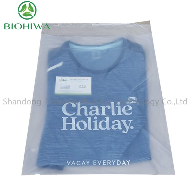 Custom Logo Biodegradable Clothing Apparel Bag Clear Sealer Self Adhesive Packaging Bags Compostable Garment Bag For Clothing