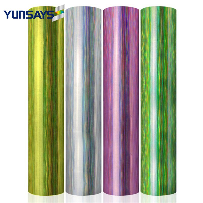 Self Adhesive Holographic Holographic Starlight Brushed Silver Permanent Craft Vinyl Roll