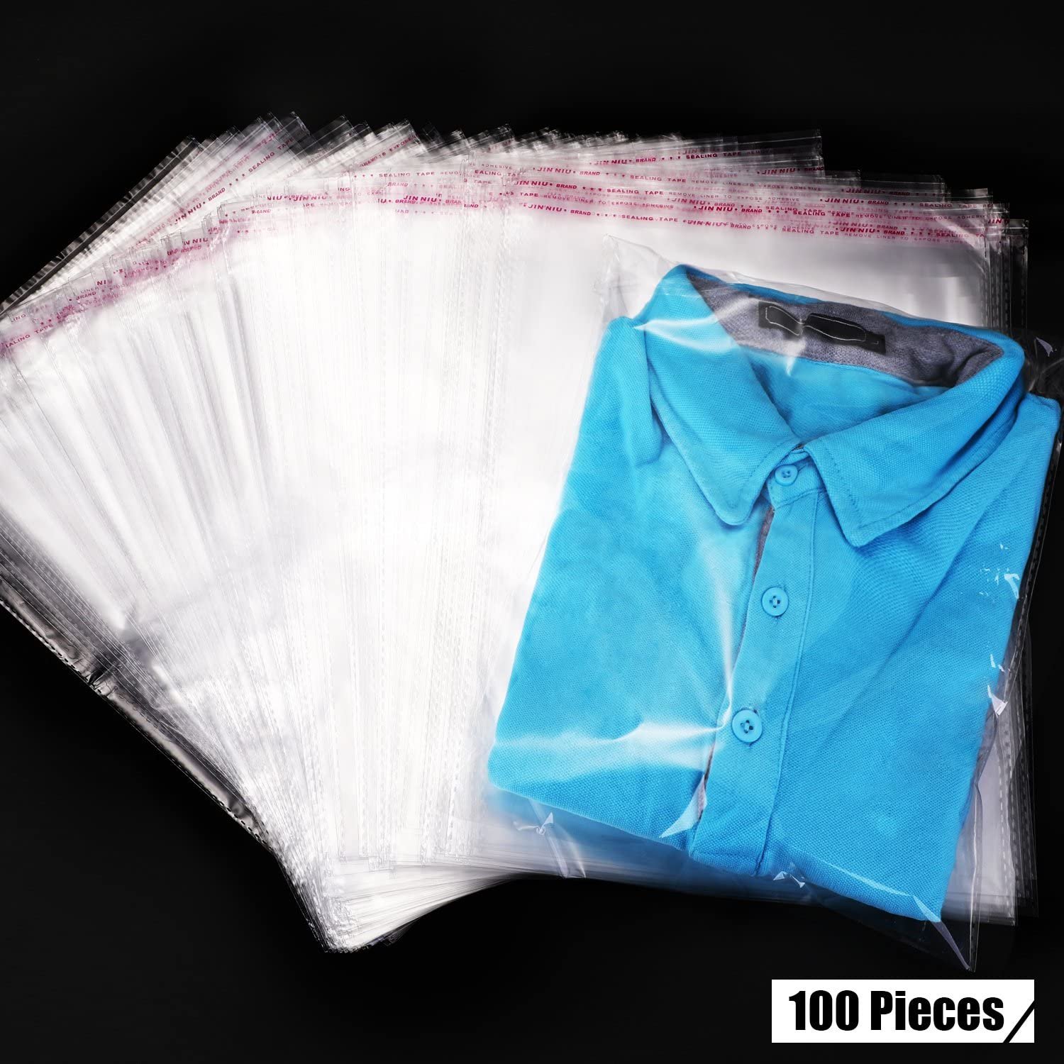 Custom LOGO matte/transparant Self adhesive polybag reusable Poly Plastic Packing small clear Opp Bag with hanging hole