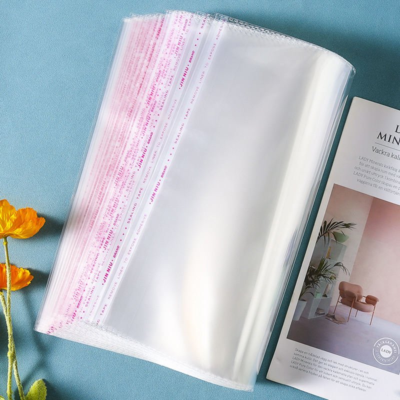 Transparent Durable Thickened Resealable Waterproof Polyethylene Plastic Cellophane PE OPP Self Adhesive Clear Bags