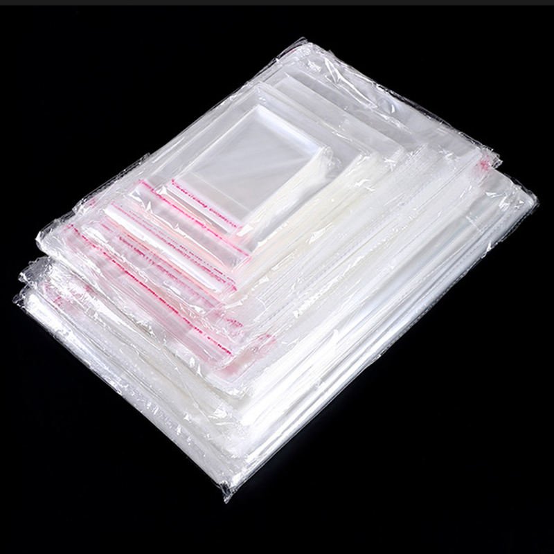 Transparent Durable Thickened Resealable Waterproof Polyethylene Plastic Cellophane PE OPP Self Adhesive Clear Bags
