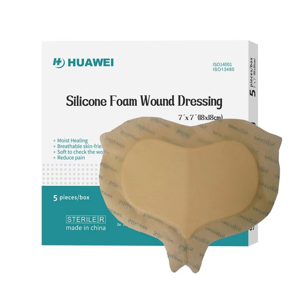 Wound Dressing Sacrum Foam Bandages Silicone Adhesive Border Waterproof Sacral Pads Absorbent Bed Sore Pressure Dressing