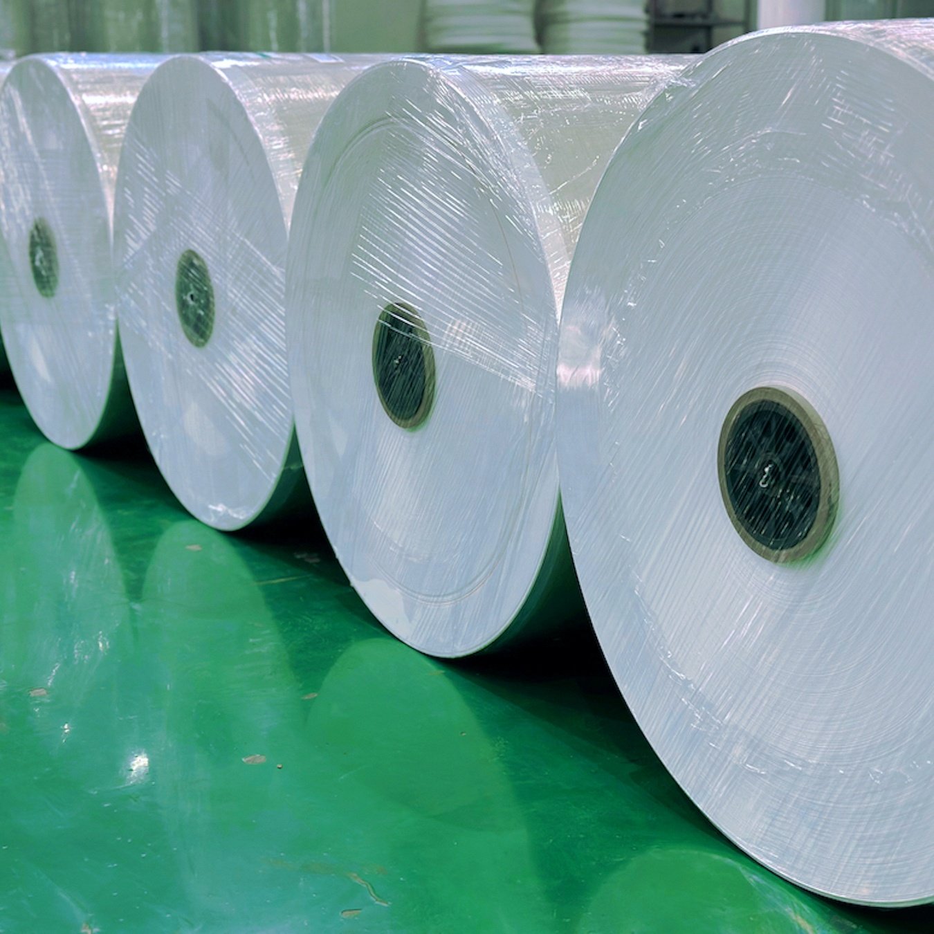Direct Thermal TOP Self Adhesive Paper with Yellow Glassine Liner Label Jumbo Roll