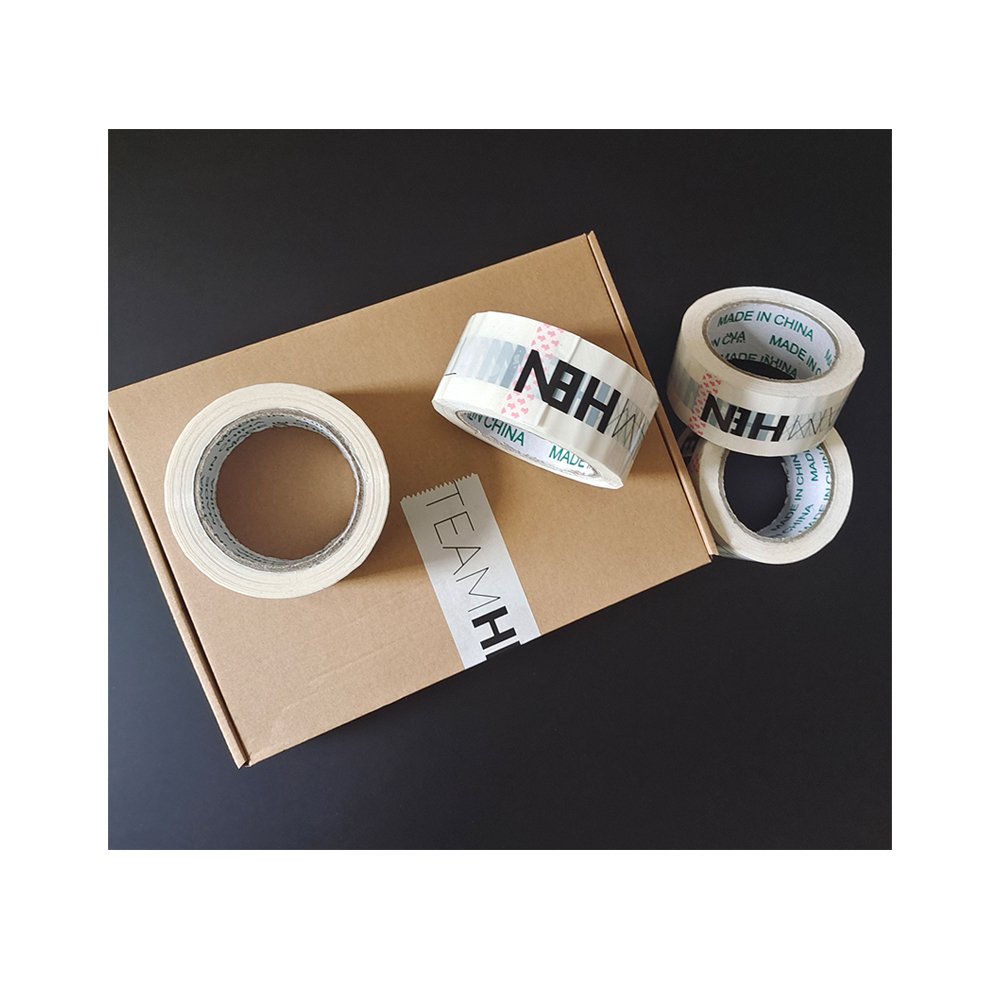 Custom logo printed packaging adhesive BOPP tape branded clear tape packing tape for carton sealing