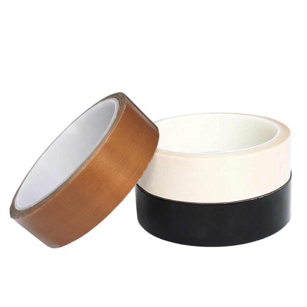 1- Heat Resistant Anti-Static Low-Static ESD PTFE Coated Fiberglass Glass Cloth with Silicone Glue Self Adhesive Tape