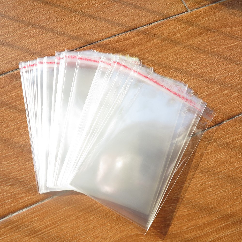 custom printed self adhesive plastic a4 self seal plastic bag /Clear Plastic Resealable Cellophane Cello Bag