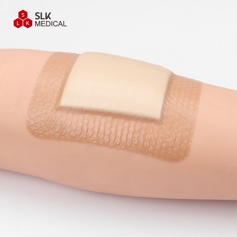 Alexer Manufacture Absorbent Foam Dressing for Pressure Ulcers Wounds Silicone Foam Dressing
