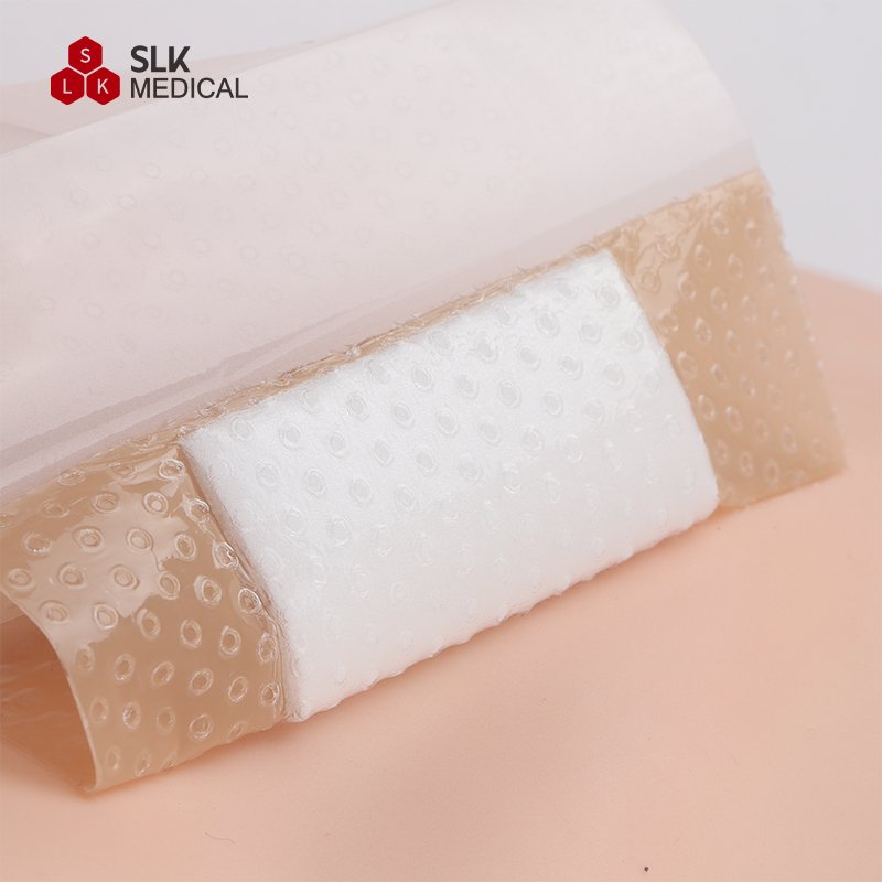 Alexer Manufacture Absorbent Foam Dressing for Pressure Ulcers Wounds Silicone Foam Dressing