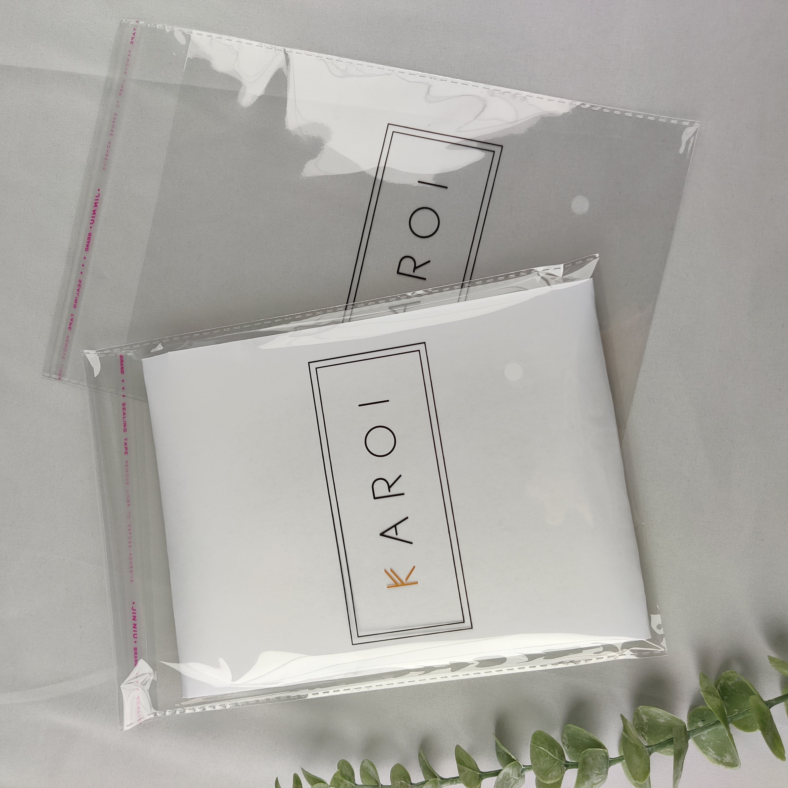 Custom Logo Clothing Clear Package Plastic OPP Bag Self Adhesive Seal Cello Bag Transparent Cellophane Bags with adhesive