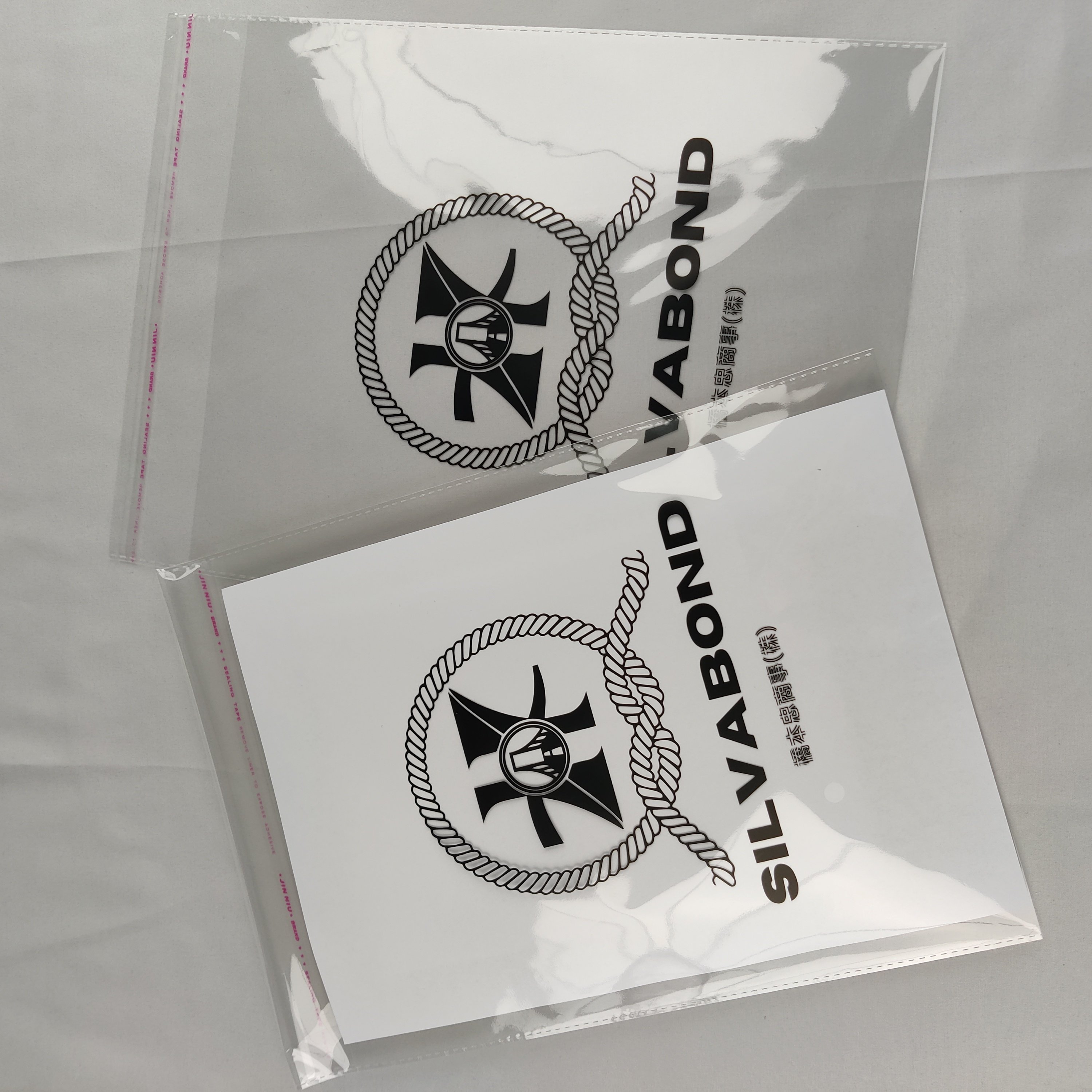 Custom Logo Clothing Clear Package Plastic OPP Bag Self Adhesive Seal Cello Bag Transparent Cellophane Bags with adhesive