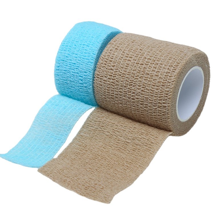 Waterproof medical bandage for knee self adherent Supplies Non Woven Easy Tear Self Adhesive Vet Wrap cohesive elastic bandage