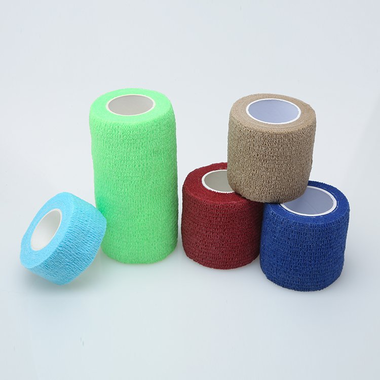 Waterproof medical bandage for knee self adherent Supplies Non Woven Easy Tear Self Adhesive Vet Wrap cohesive elastic bandage