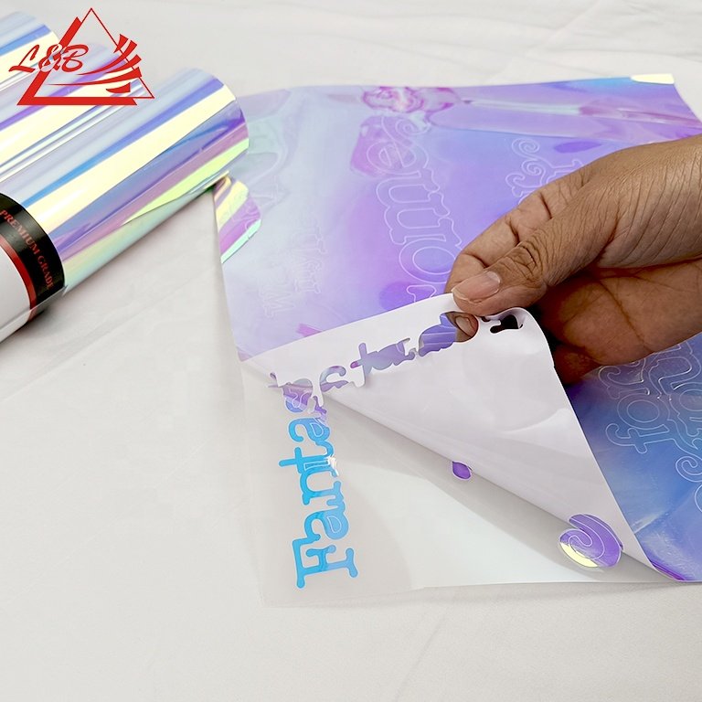 Holographic Rainbow Colorful Self Adhesive Film Vinyl For cutting Plotter ,Postal Material, Diy Sticker