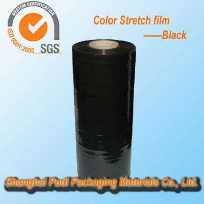 Promotion Black Colorful Mylar Adhesive Stretch Film Soft PE & LLDPE Moisture Proof 50cm Width 300m Length for Packaging Wrap