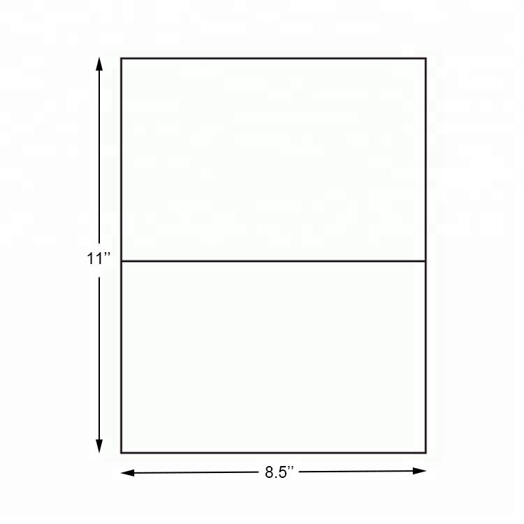 Adhesive 2 UP Half Sheet Shipping Label for EMS, USPS